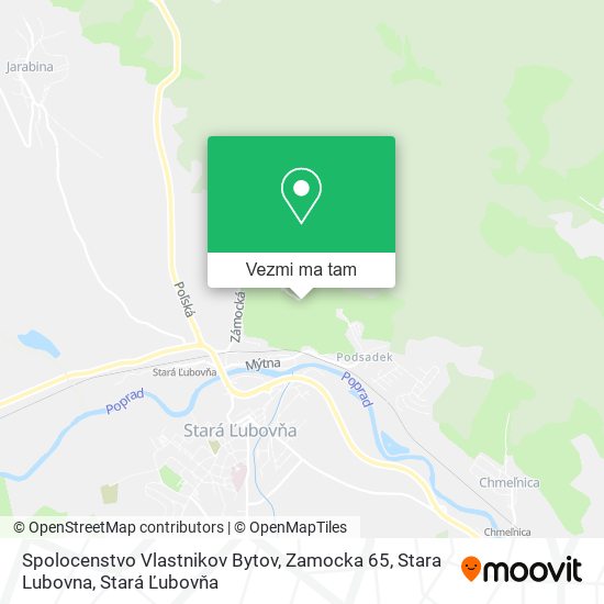 Spolocenstvo Vlastnikov Bytov, Zamocka 65, Stara Lubovna mapa