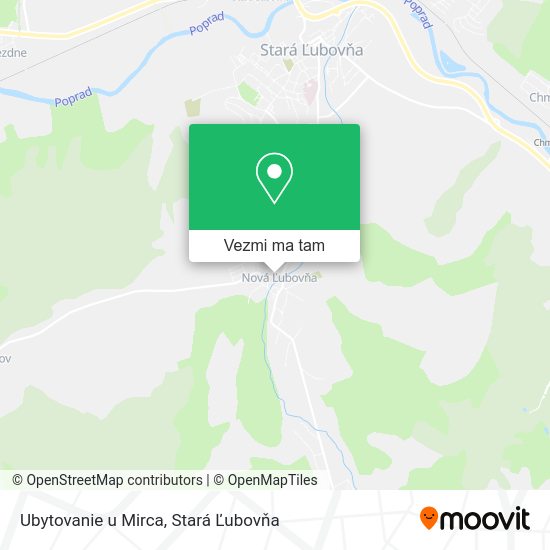 Ubytovanie u Mirca mapa