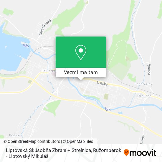 Liptovská Skúšobňa Zbraní + Strelnica mapa