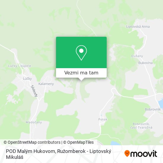 POD Malým Hukovom mapa