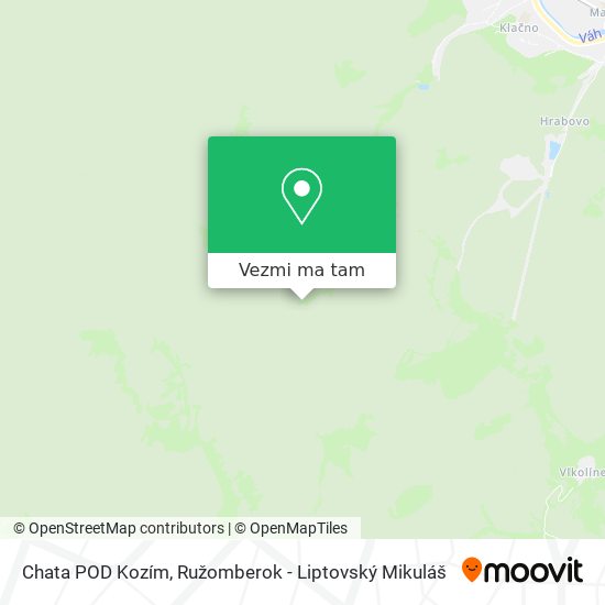 Chata POD Kozím mapa