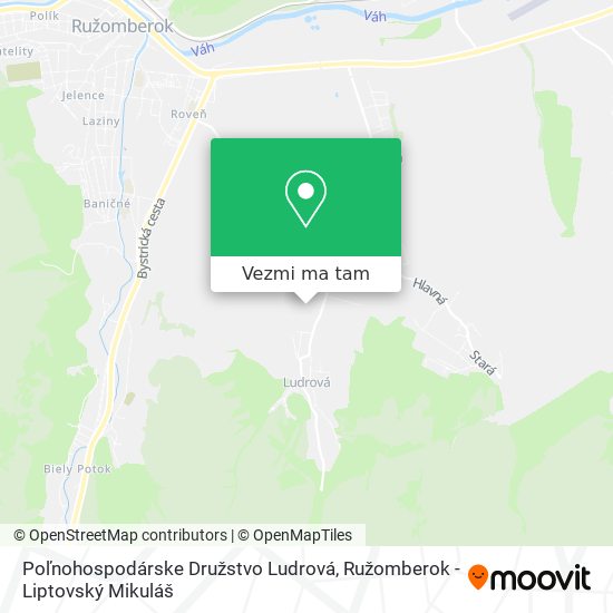 Poľnohospodárske Družstvo Ludrová mapa