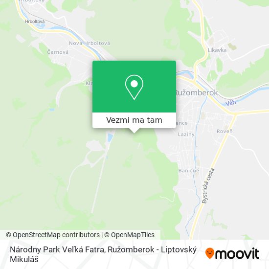 Národny Park Veľká Fatra mapa