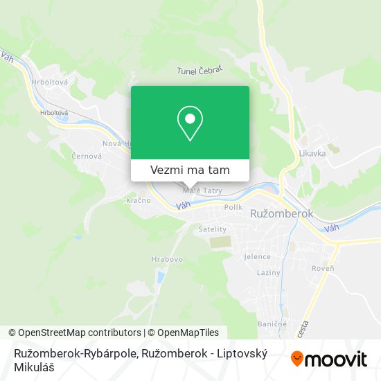 Ružomberok-Rybárpole mapa