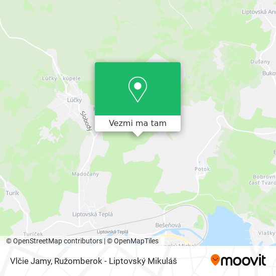 Vlčie Jamy mapa