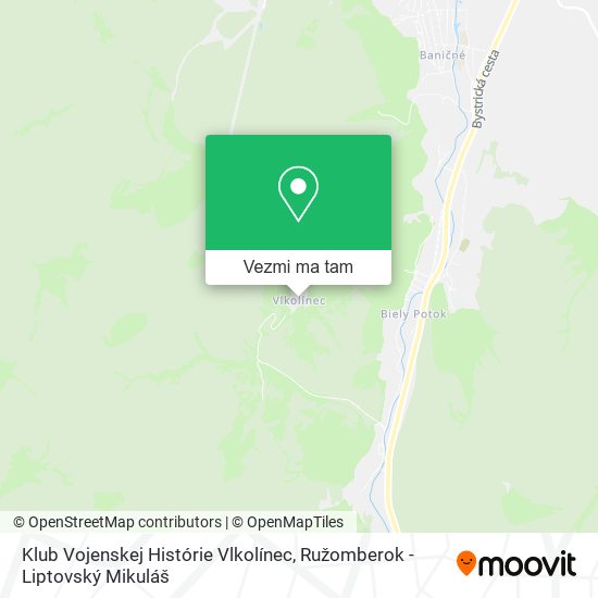 Klub Vojenskej Histórie Vlkolínec mapa