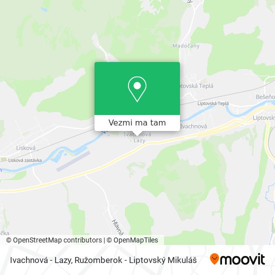 Ivachnová - Lazy mapa