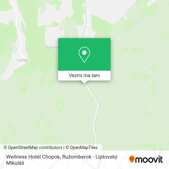 Wellness Hotel Chopok mapa