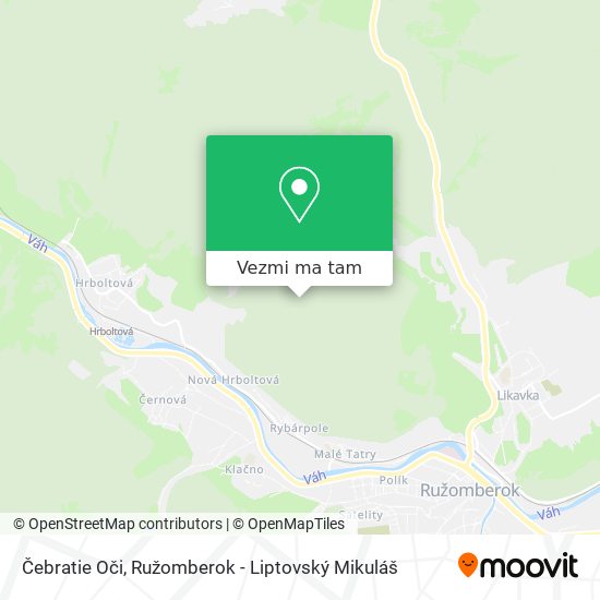 Čebratie Oči mapa