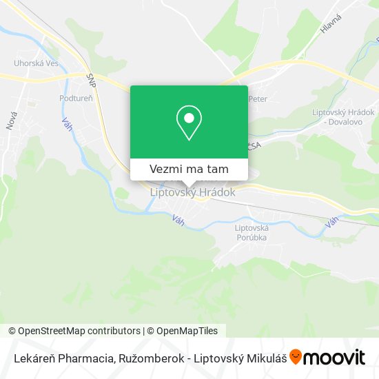 Lekáreň Pharmacia mapa