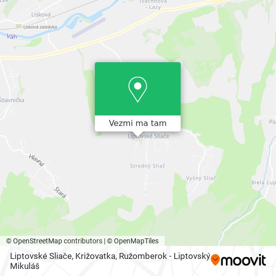 Liptovské Sliače, Križovatka mapa