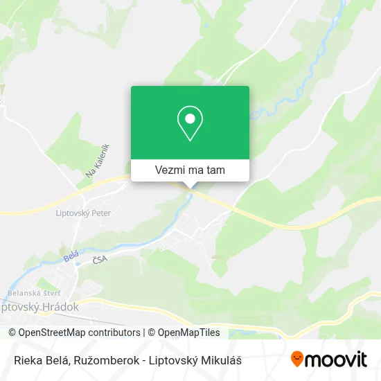 Rieka Belá mapa