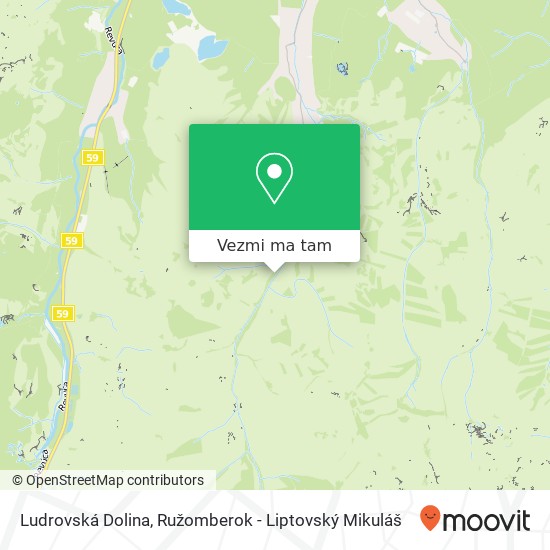 Ludrovská Dolina mapa