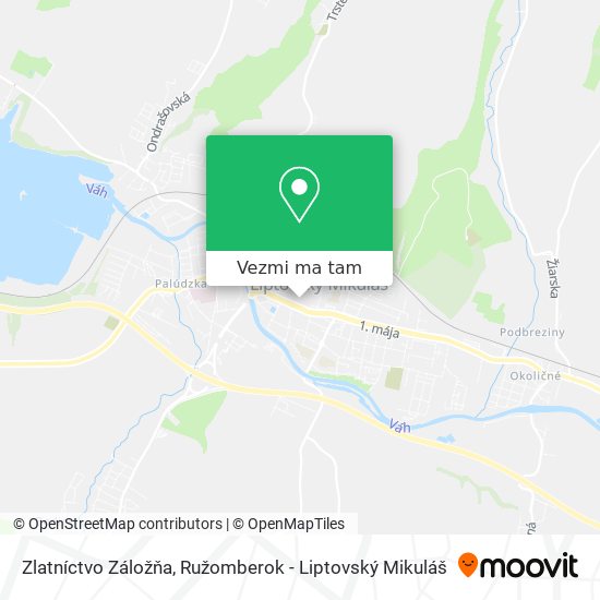 Zlatníctvo Záložňa mapa