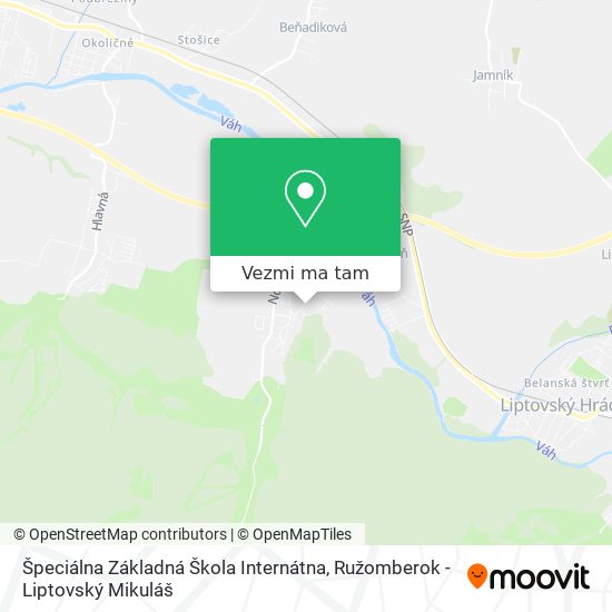 Špeciálna Základná Škola Internátna mapa