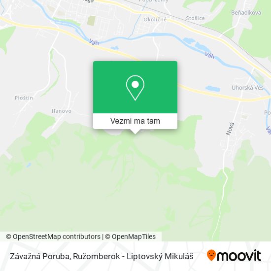 Závažná Poruba mapa