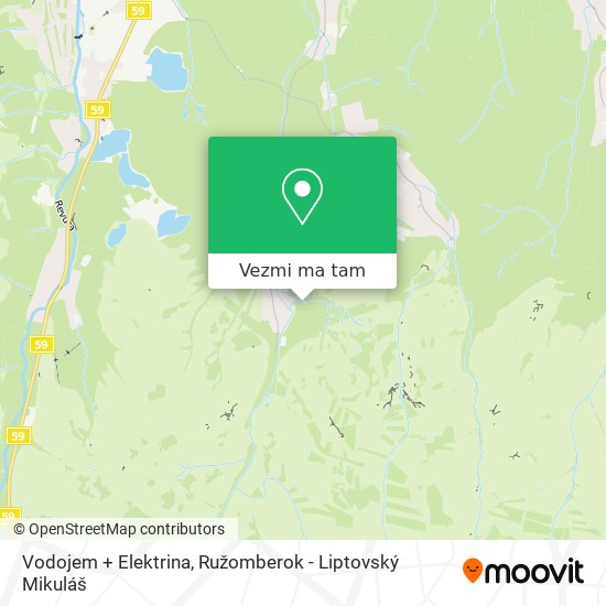 Vodojem + Elektrina mapa