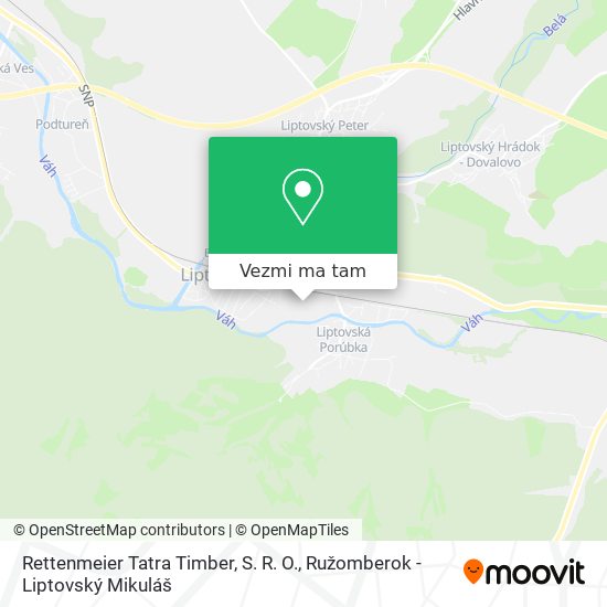 Rettenmeier Tatra Timber, S. R. O. mapa