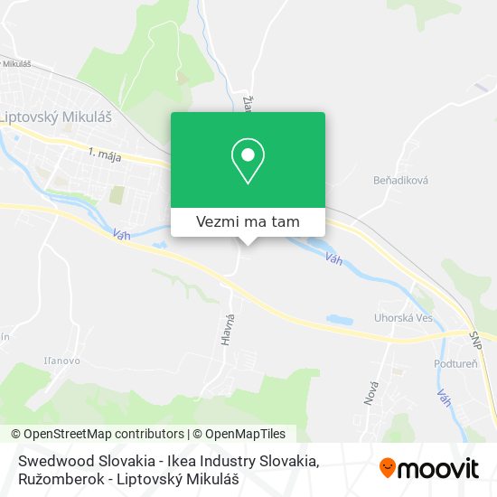 Swedwood Slovakia - Ikea Industry Slovakia mapa