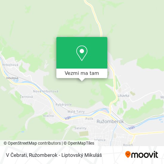 V Čebrati mapa