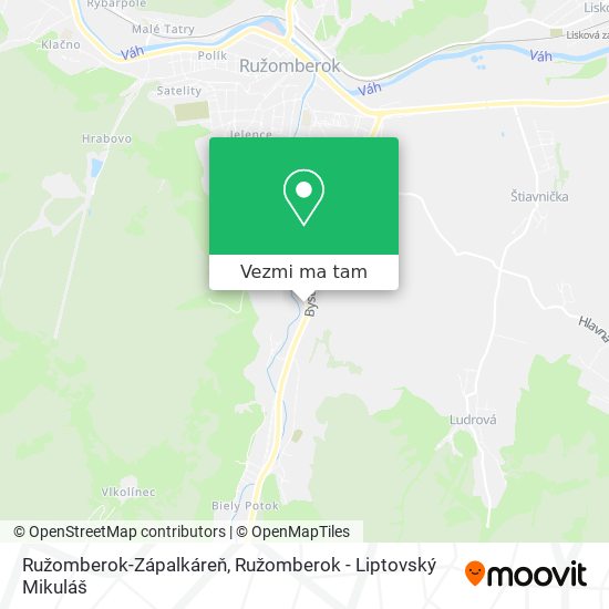 Ružomberok-Zápalkáreň mapa