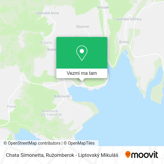 Chata Simonetta mapa