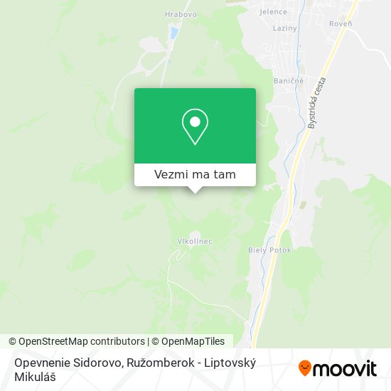 Opevnenie Sidorovo mapa