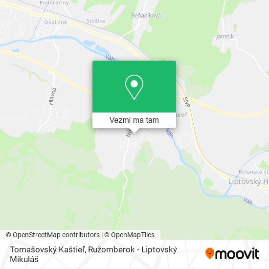 Tomašovský Kaštieľ mapa