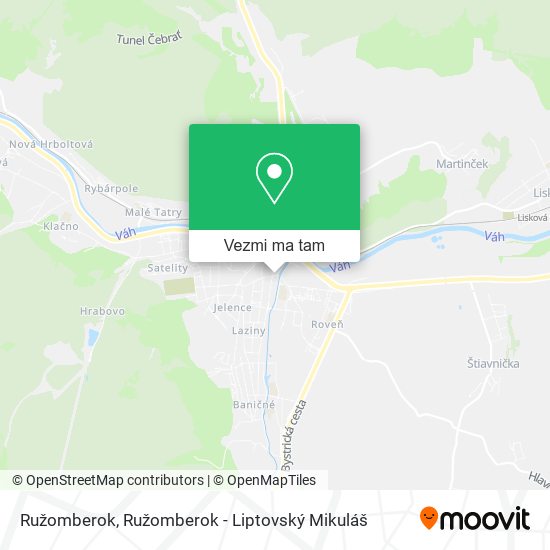 Ružomberok mapa