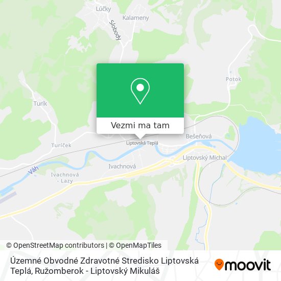 Územné Obvodné Zdravotné Stredisko Liptovská Teplá mapa