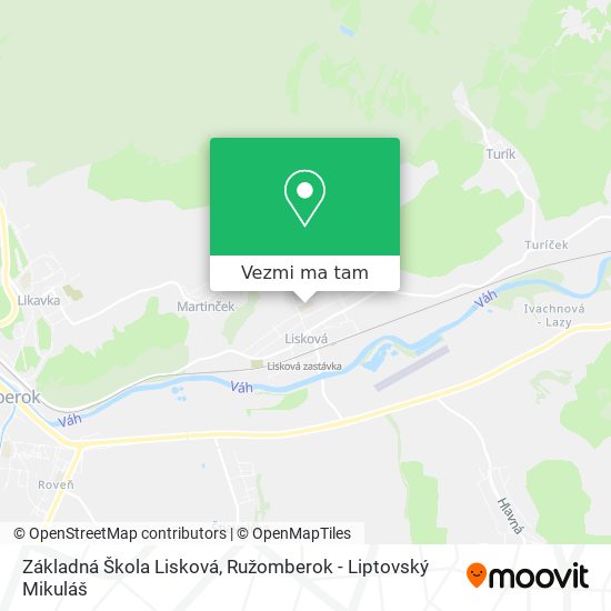 Základná Škola Lisková mapa