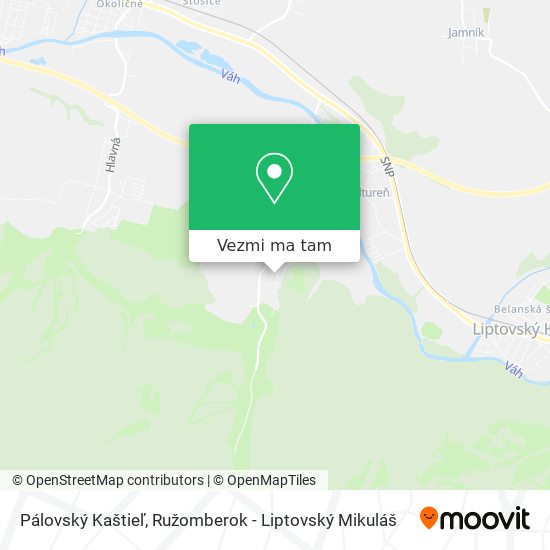 Pálovský Kaštieľ mapa