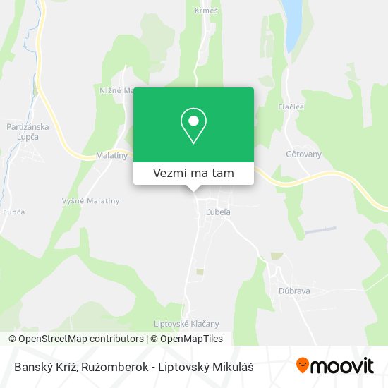 Banský Kríž mapa