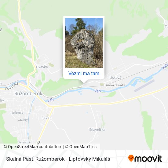 Skalná Päsť mapa