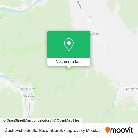 Žaškovské Sedlo mapa