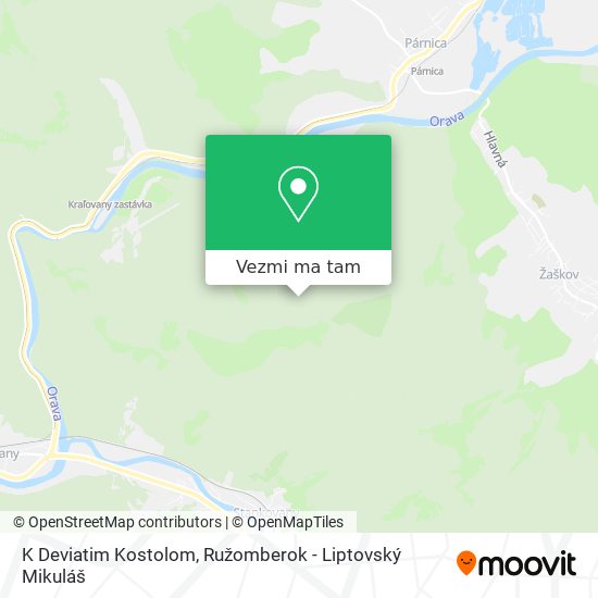 K Deviatim Kostolom mapa