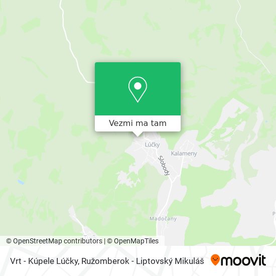 Vrt - Kúpele Lúčky mapa