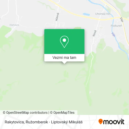 Rakytovica mapa