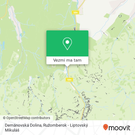 Demänovská Dolina mapa