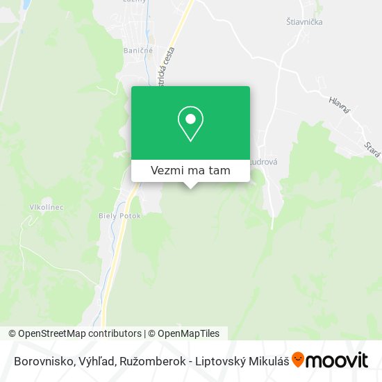 Borovnisko, Výhľad mapa