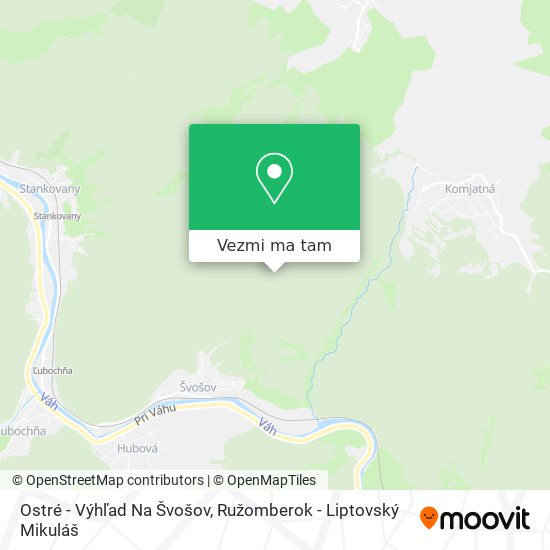 Ostré - Výhľad Na Švošov mapa