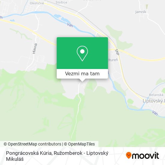 Pongrácovská Kúria mapa