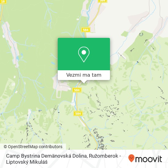 Camp Bystrina Demänovská Dolina mapa