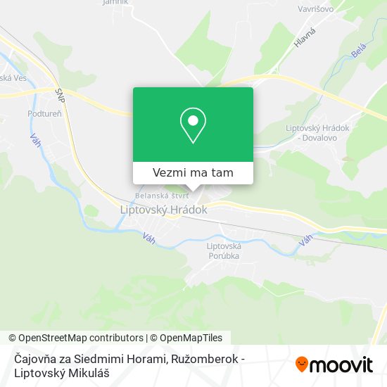 Čajovňa za Siedmimi Horami mapa