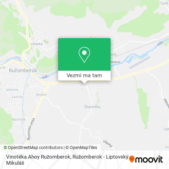 Vinotéka Ahoy Ružomberok mapa