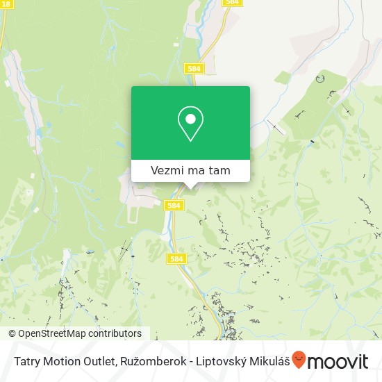 Tatry Motion Outlet mapa