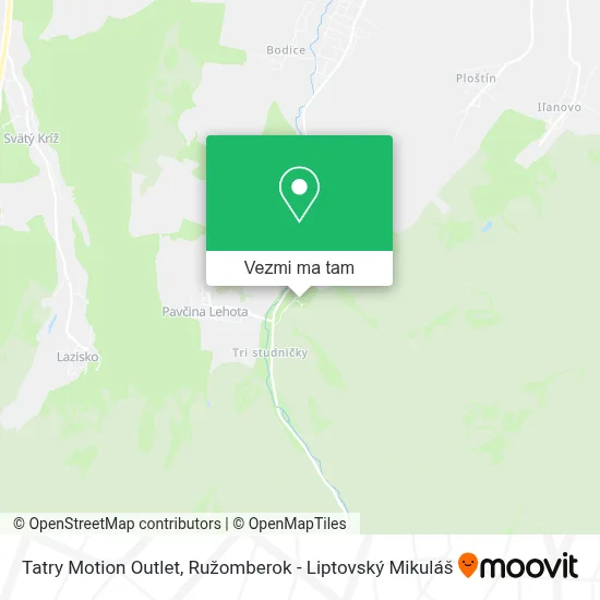 Tatry Motion Outlet mapa