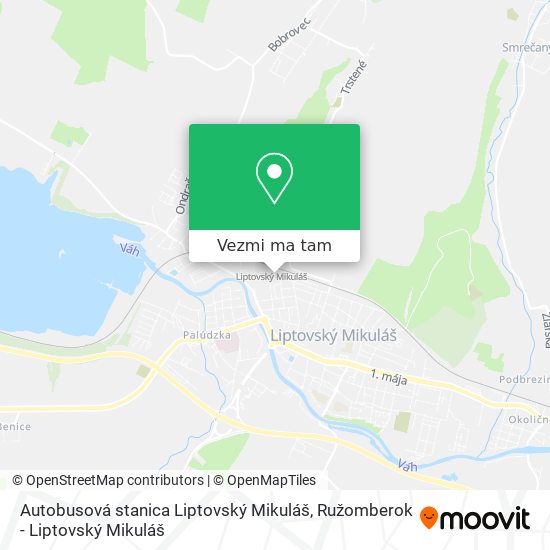 Autobusová stanica Liptovský Mikuláš mapa