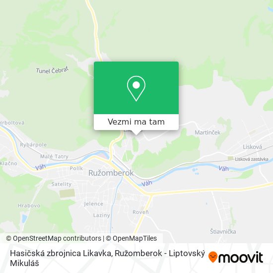 Hasičská zbrojnica Likavka mapa