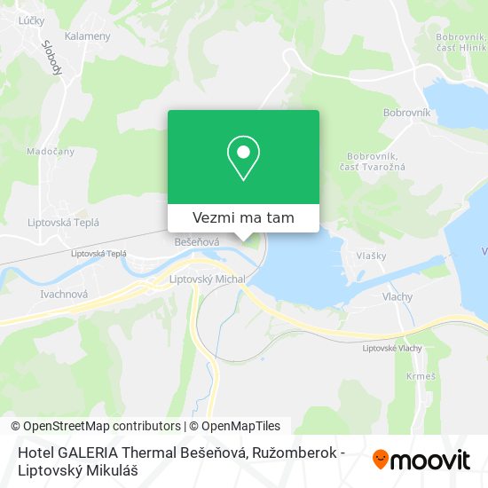 Hotel GALERIA Thermal Bešeňová mapa